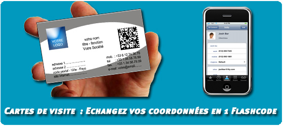 Cartes de visite Flashcode
